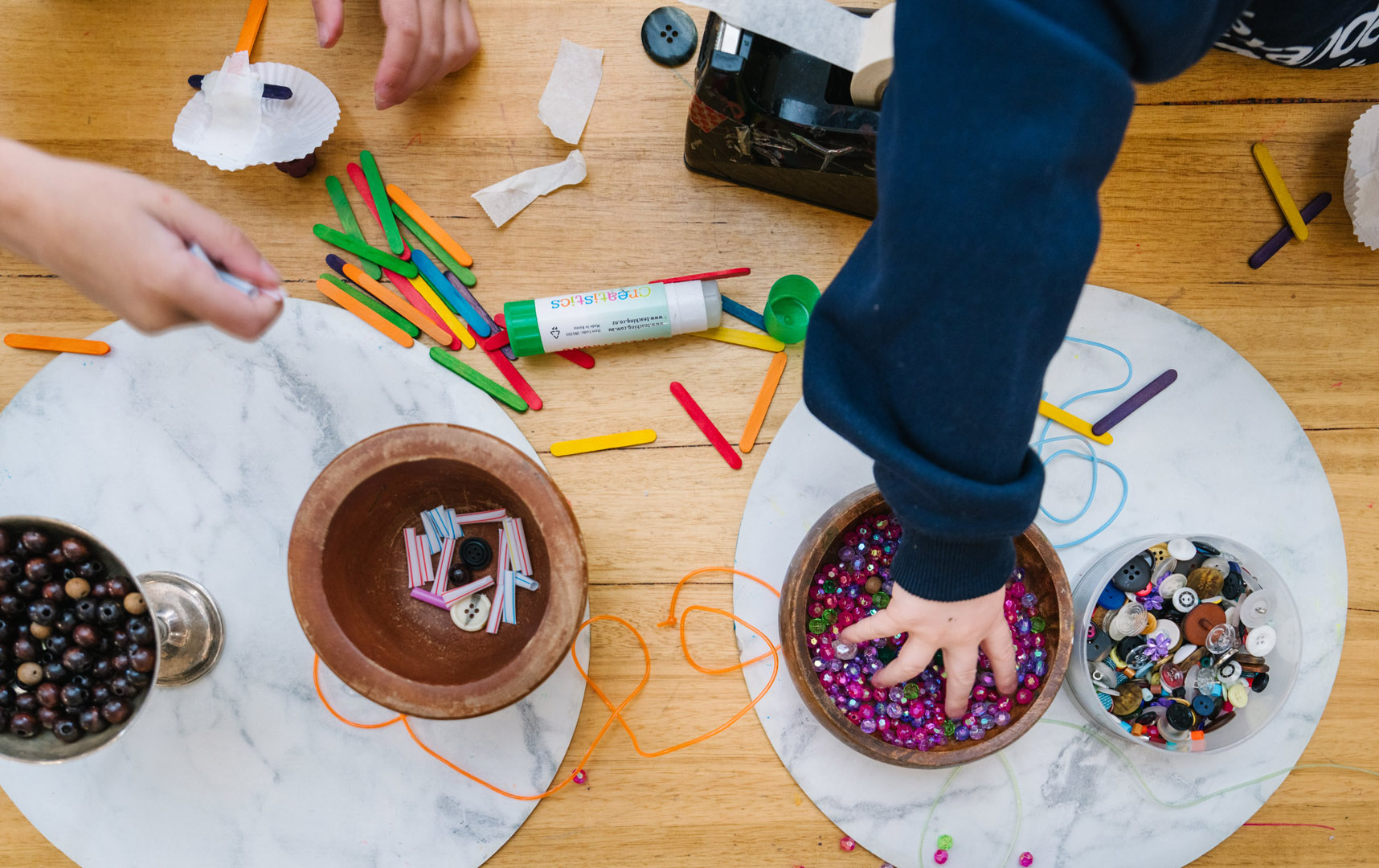 Arts and crafts at childcare in Armstrong Creek