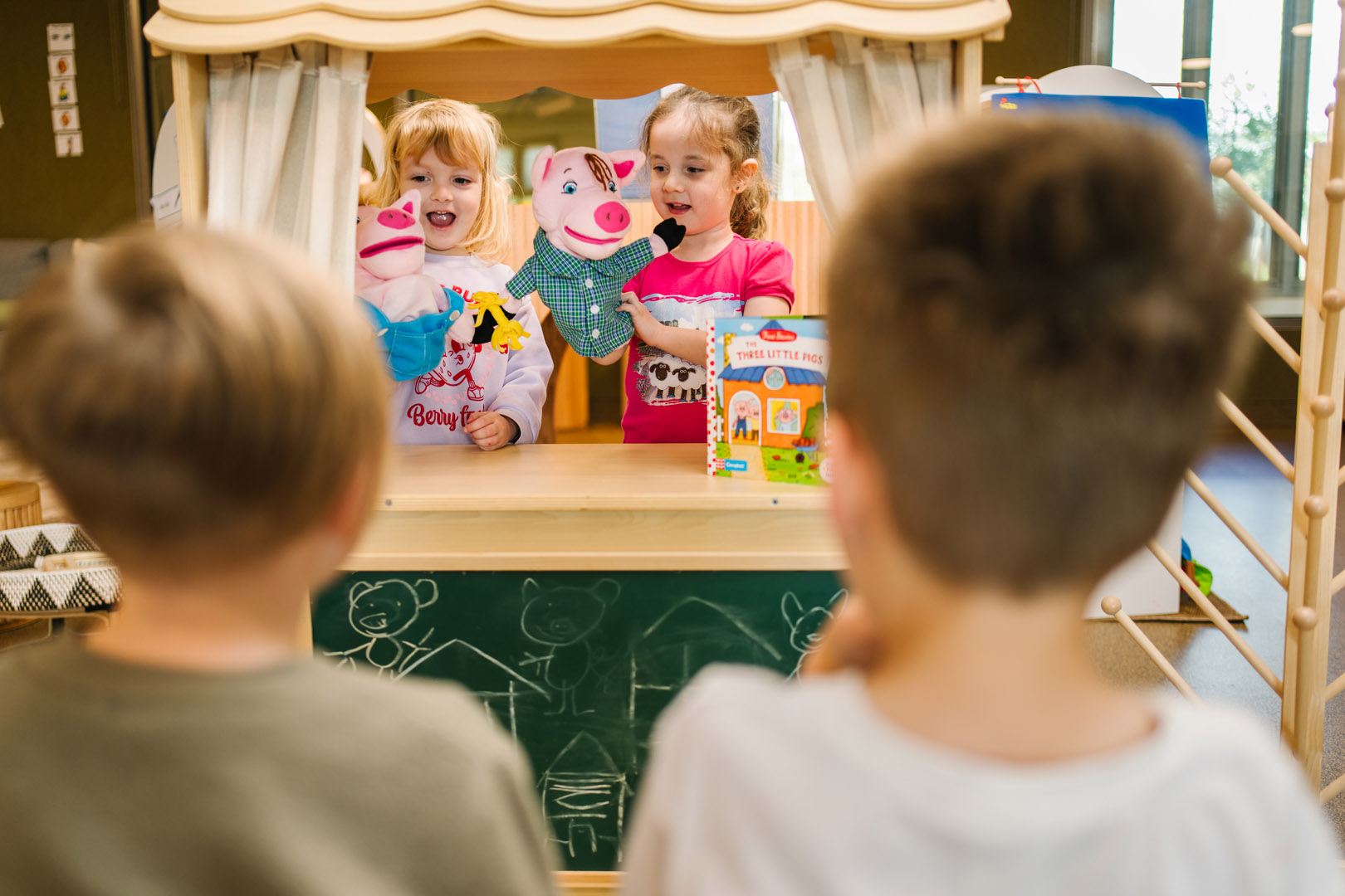 Puppet show at Biyala Kindergarten in Armstrong Creek