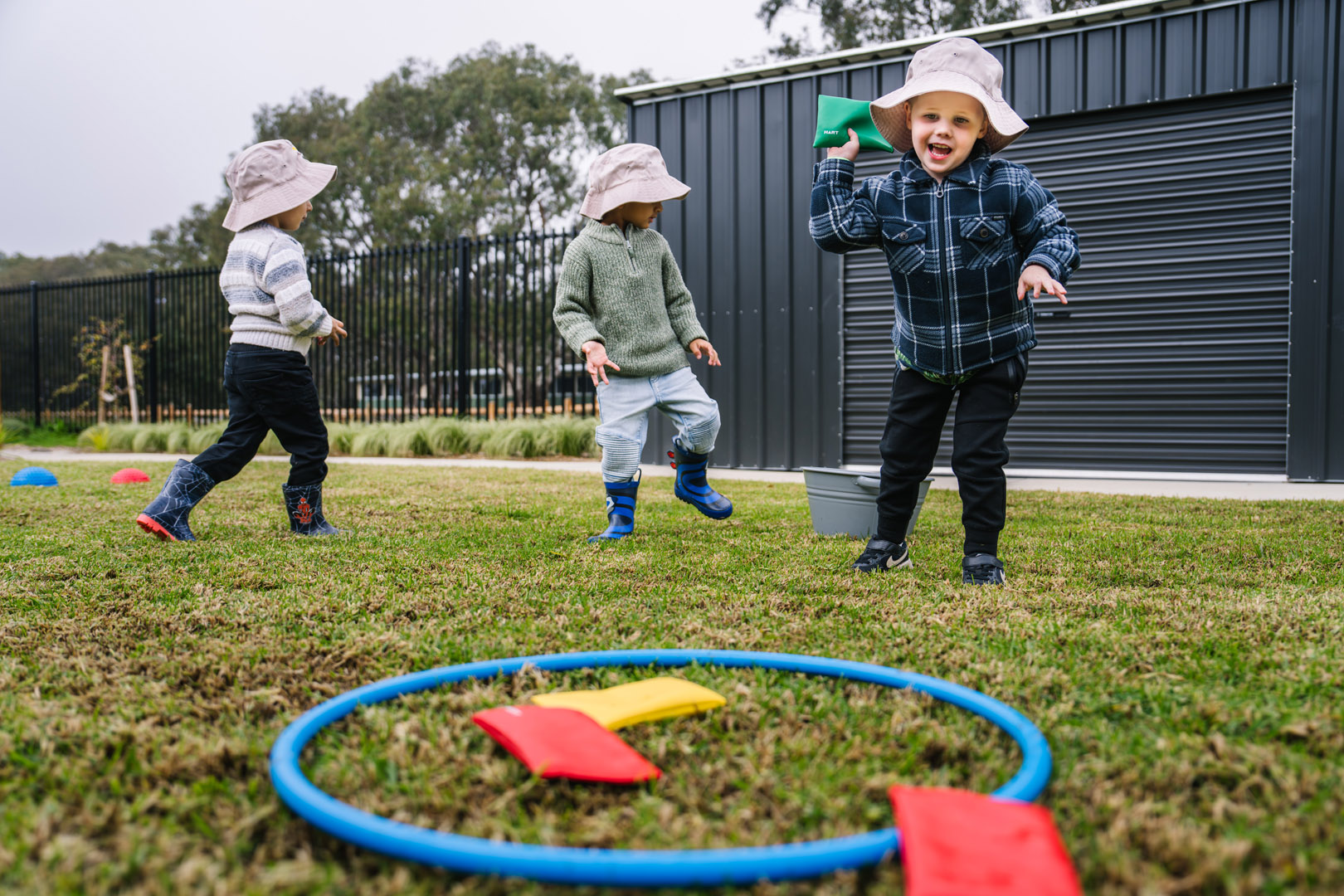Children at Armstrong Creek kinder playing outdoors