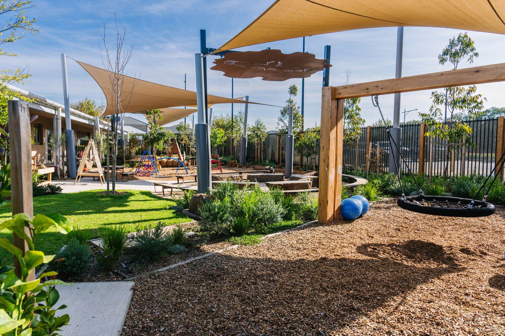 Outdoor environment at Biyala Kindergarten in Armstrong Creek