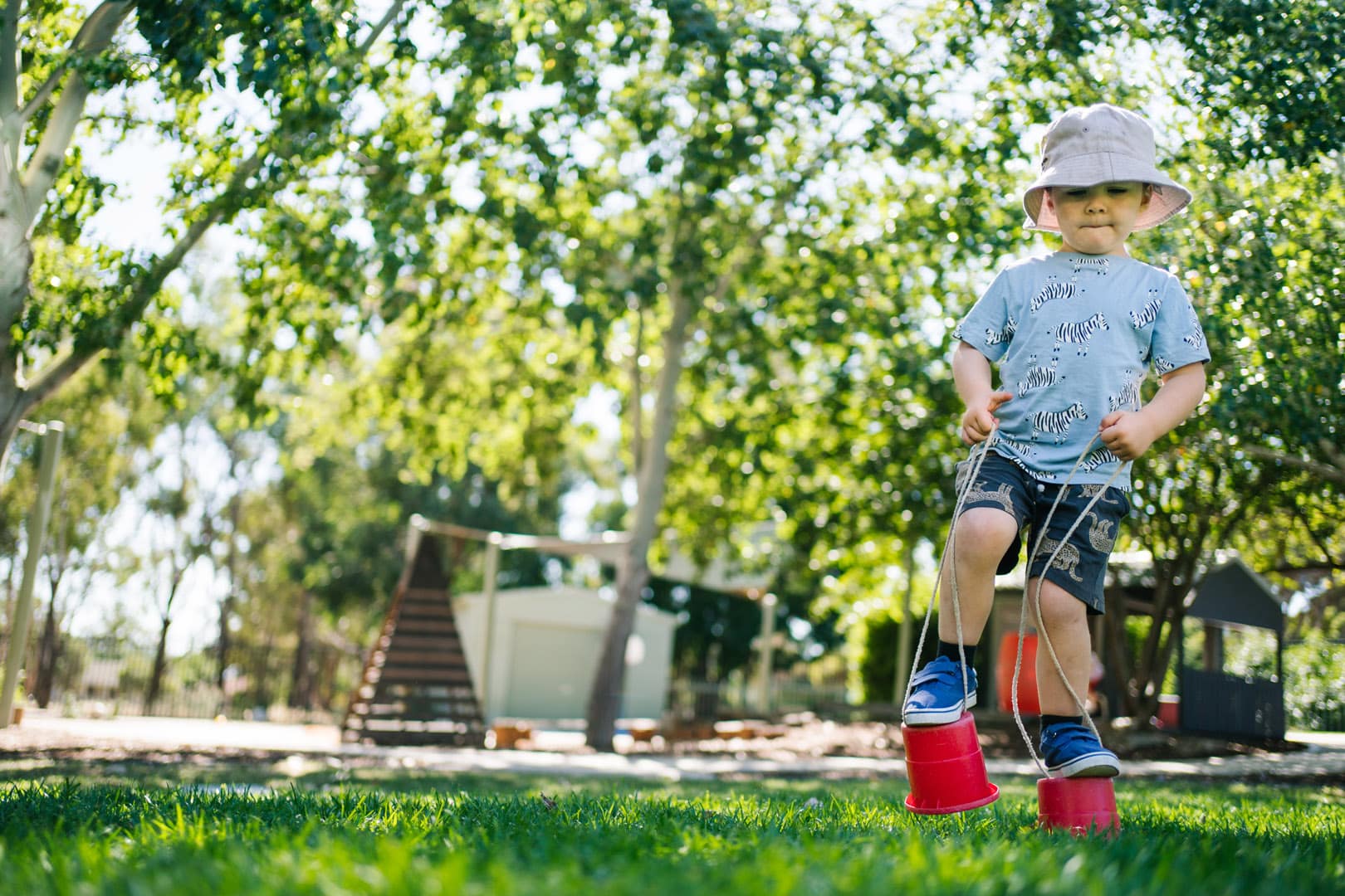 A child at KU Ashmont childcare