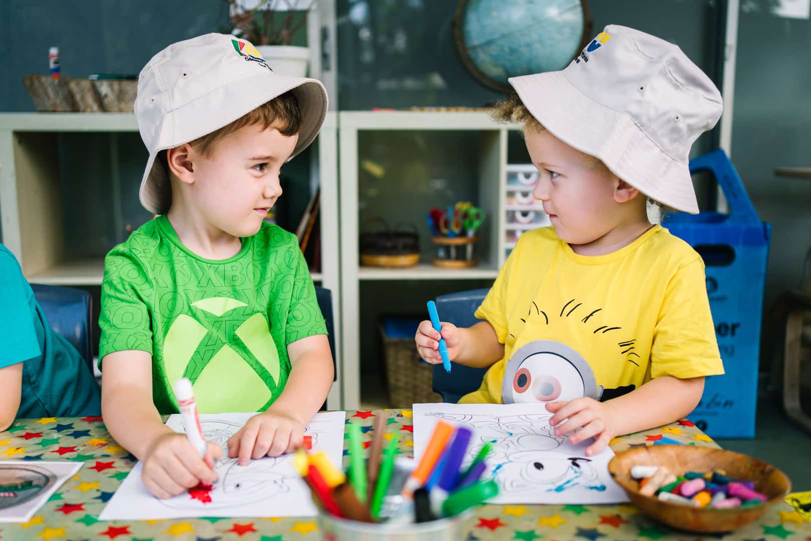 Children doing some colouring in at KU Faulconbridge childcare