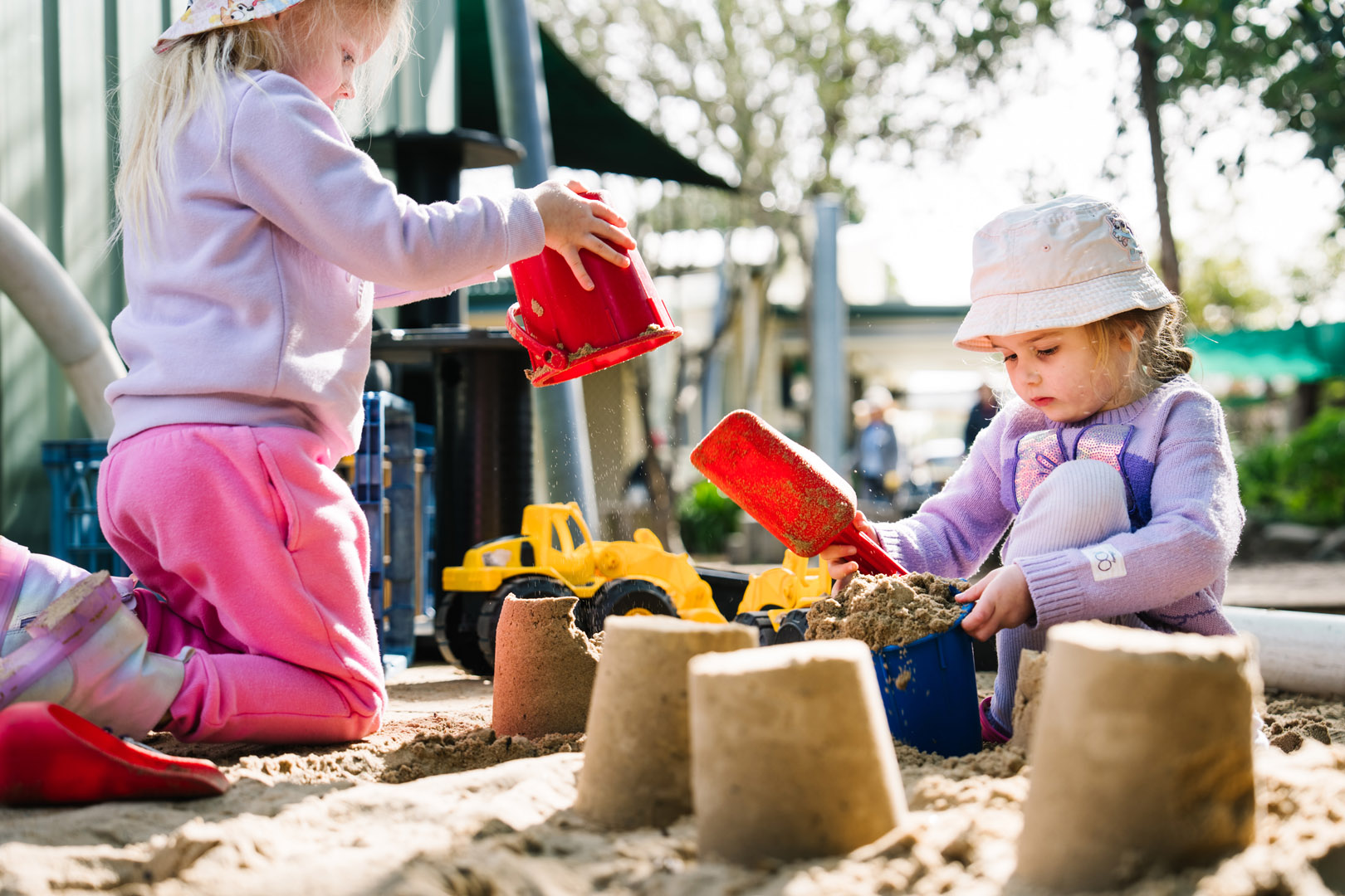 Sandpit play at Peninsula Childcare in Tanilba Bay