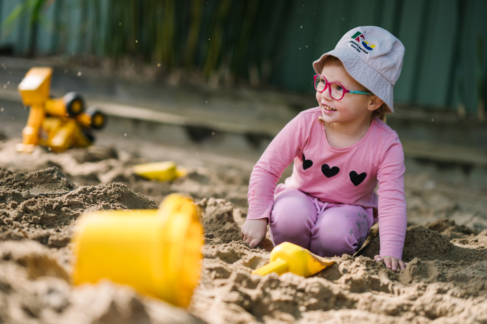 Sandpit play at Peninsula Childcare in Tanilba Bay