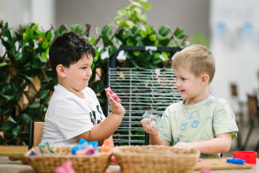 Children playing together at KU Knoxfield childcare