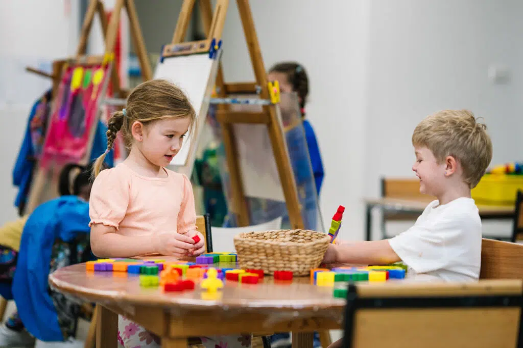 Children playing together at KU Knoxfield childcare
