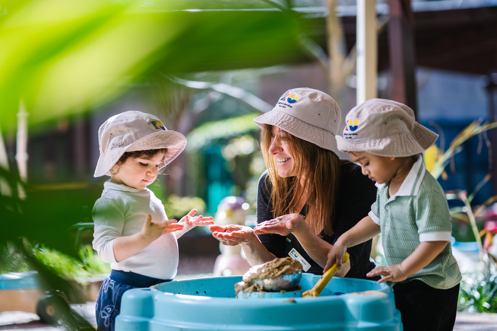 playing with sand at Kogarah childcare