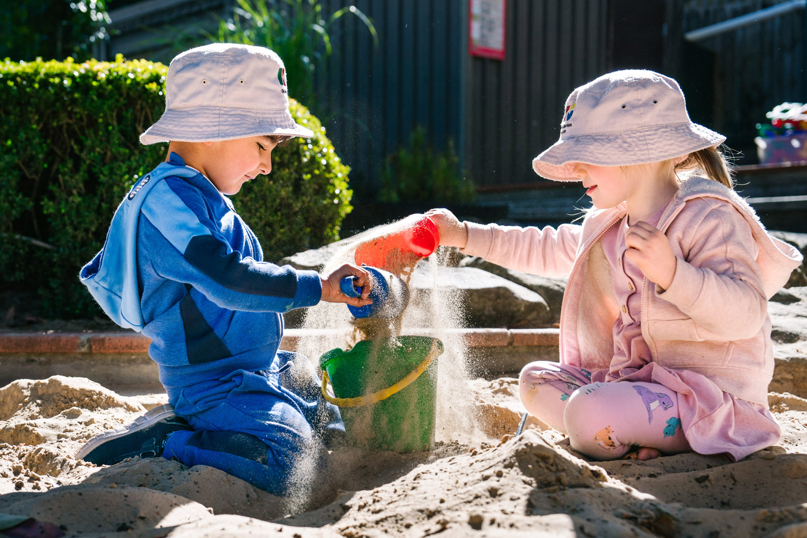 Children playing in the sand at KU Peter Pan La Perouse childcare