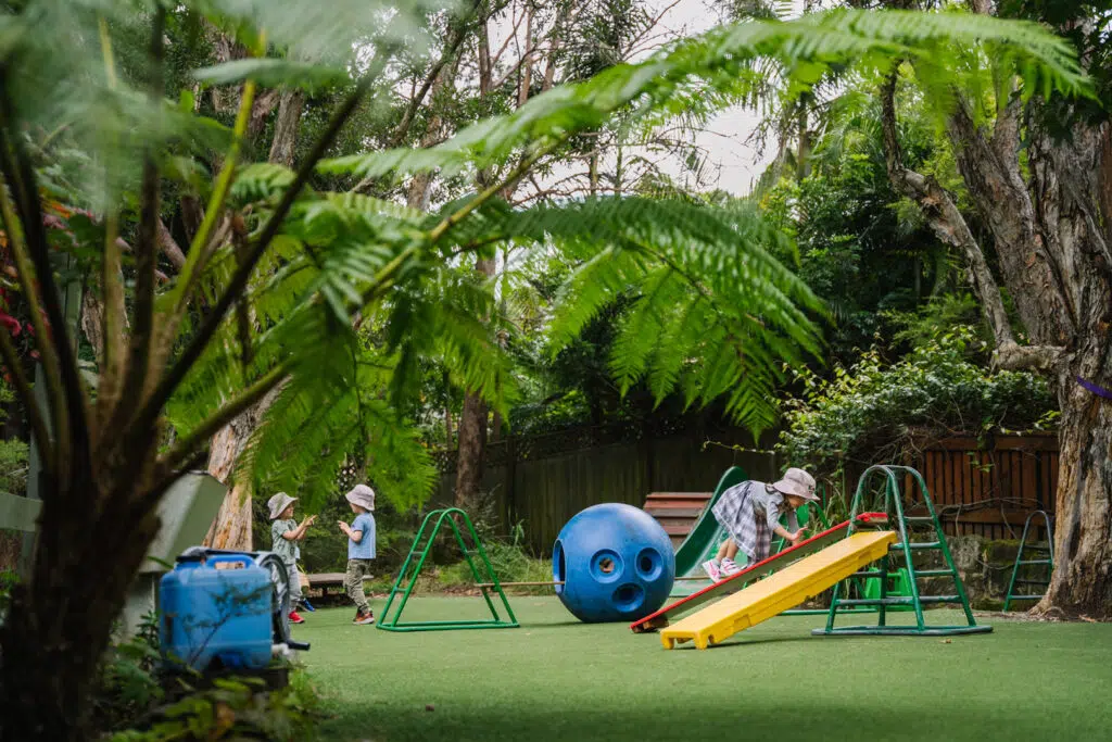 Children on the equipment at KU Osborne childcare