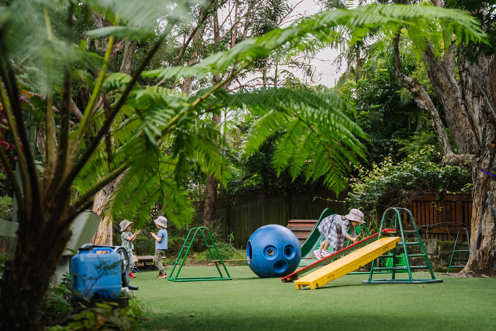 Children on the equipment at KU Osborne childcare