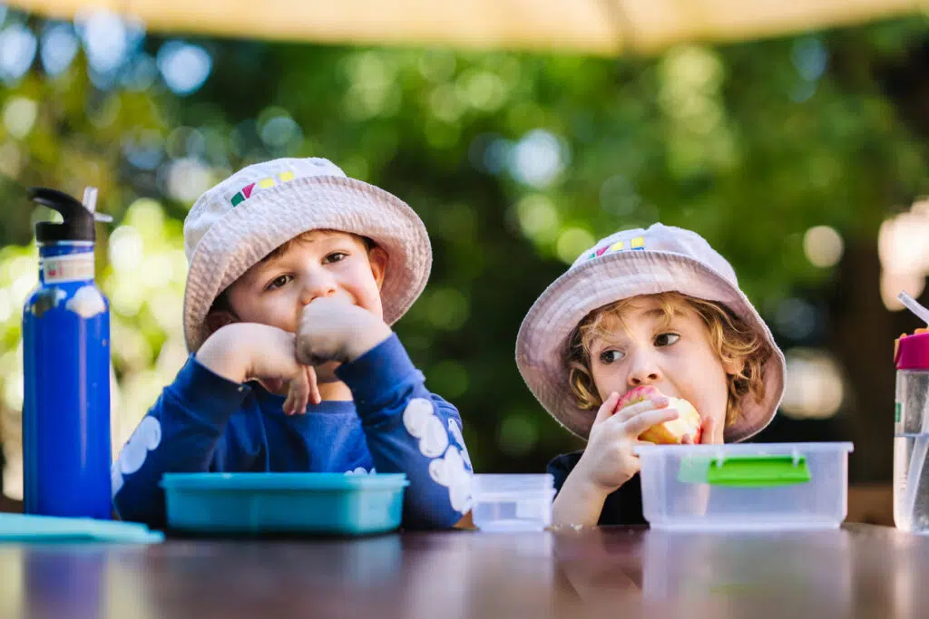 Children eating lunch at KU North Ryde childcare