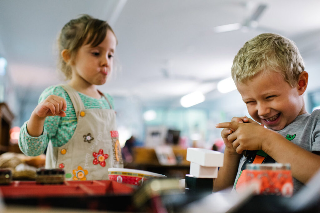 Children interacting at KU Ourimbah childcare