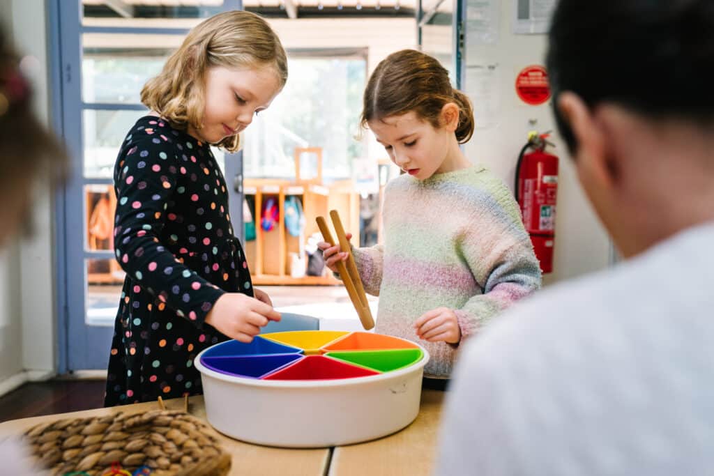 Children interacting at KU Petersham childcare