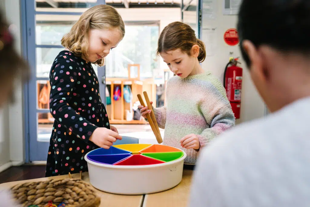 Children interacting at KU Petersham childcare