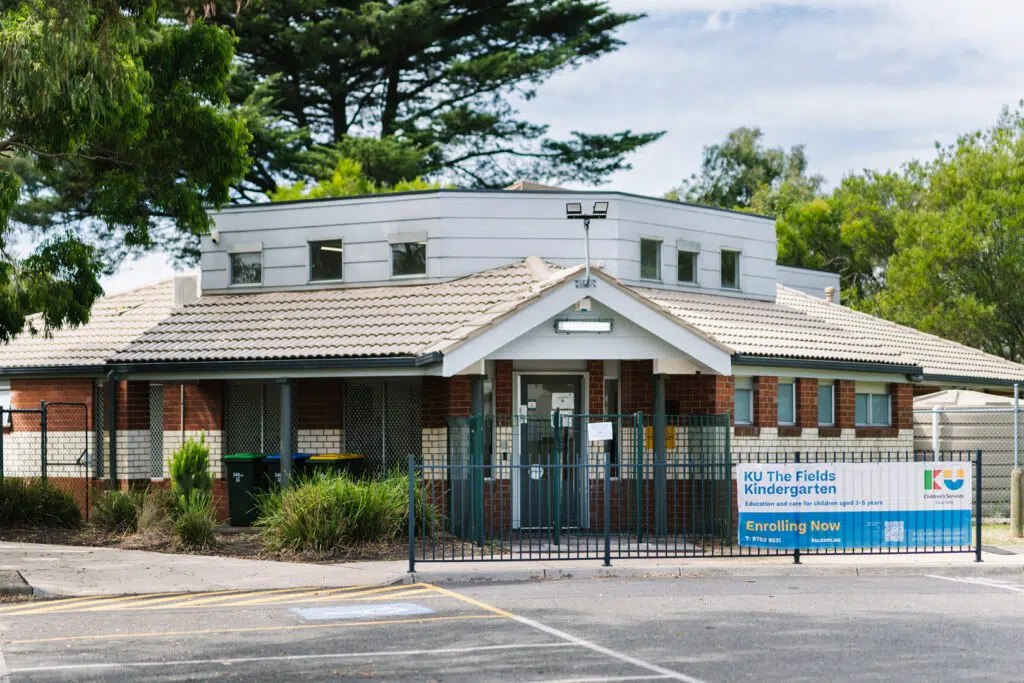 Front entrance of KU The Fields childcare in Rowville