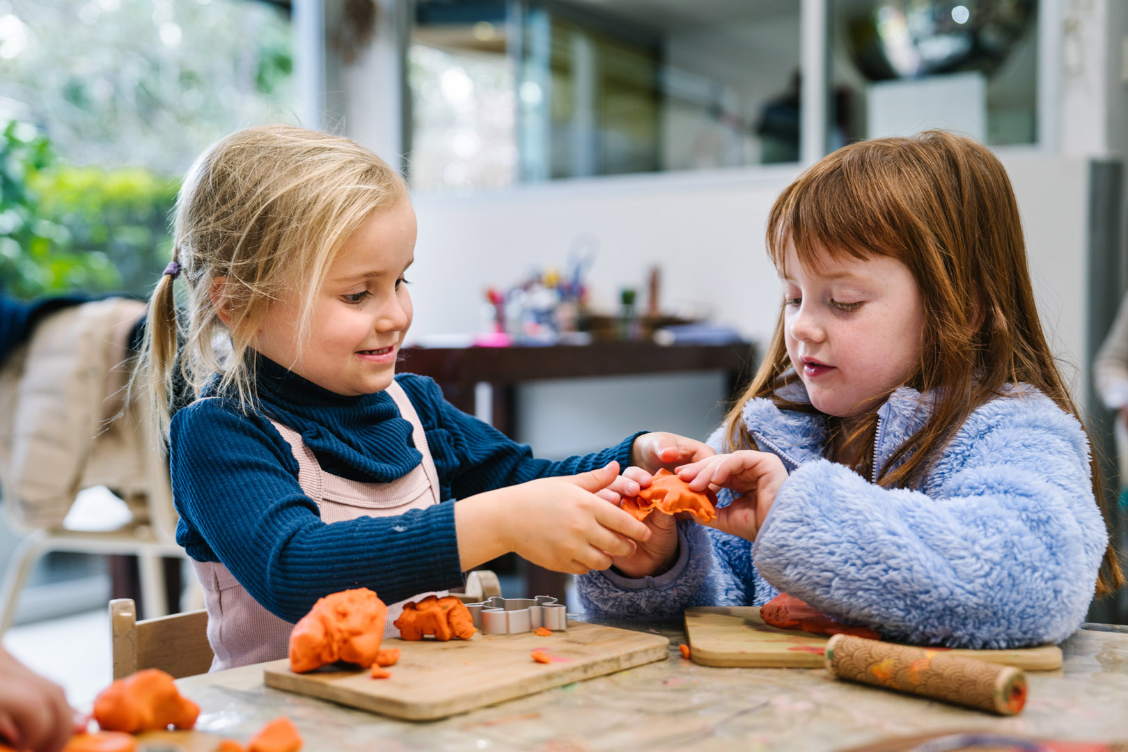 Children playing with playdough at Sydney CBD childcare