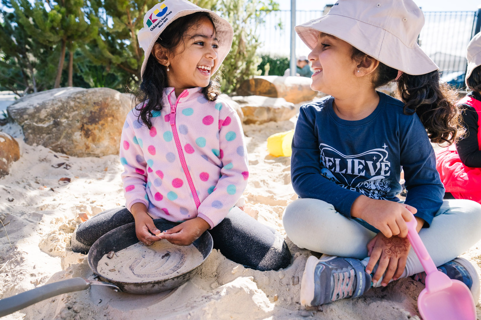 Children in sandpit at Dianella Kinder in Tarneit