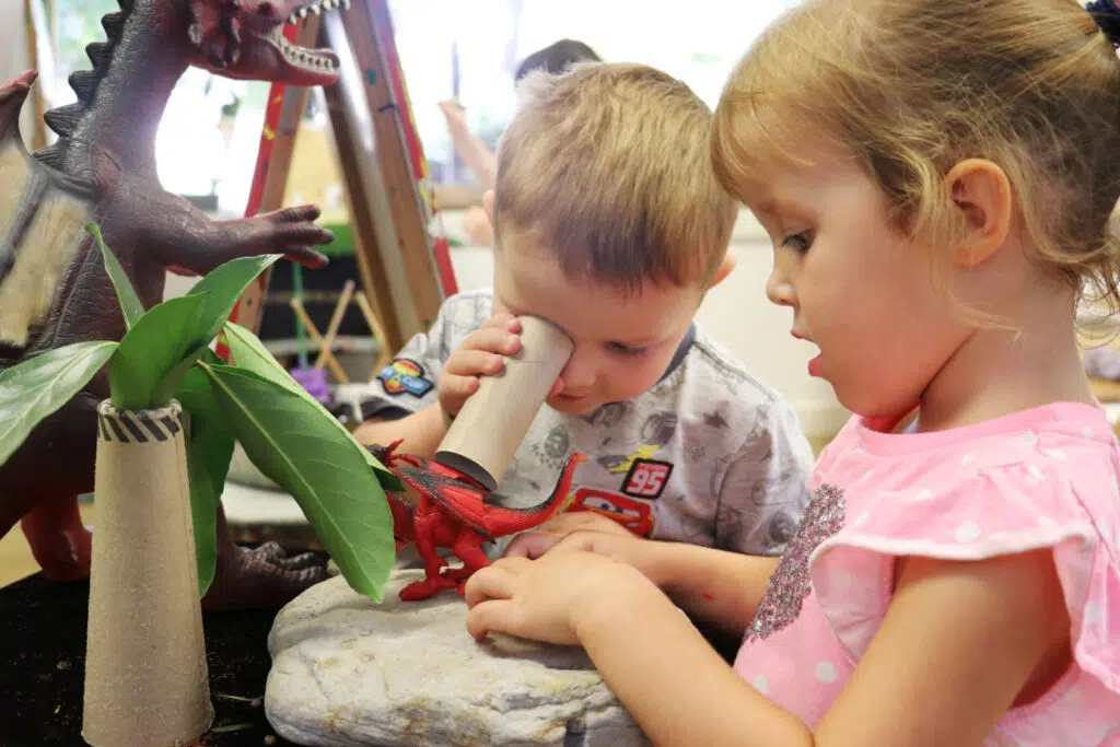 Children interacting at KU Koala childcare