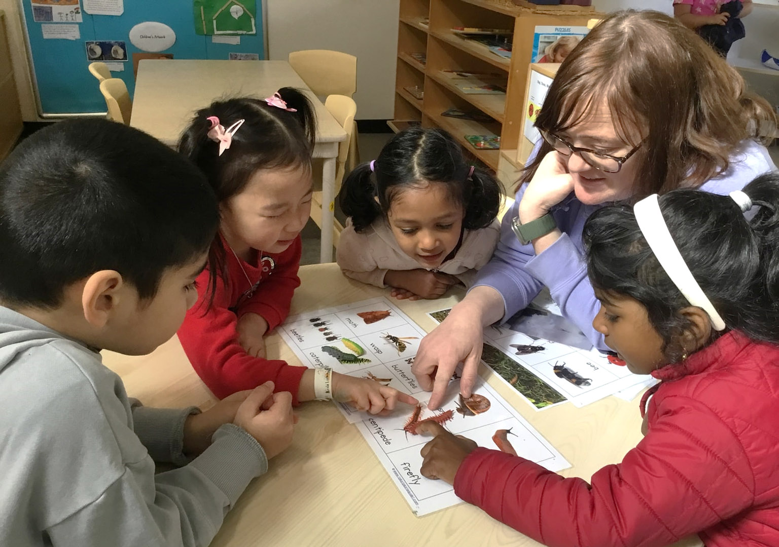 children learning about bugs at Wentworthville childcare
