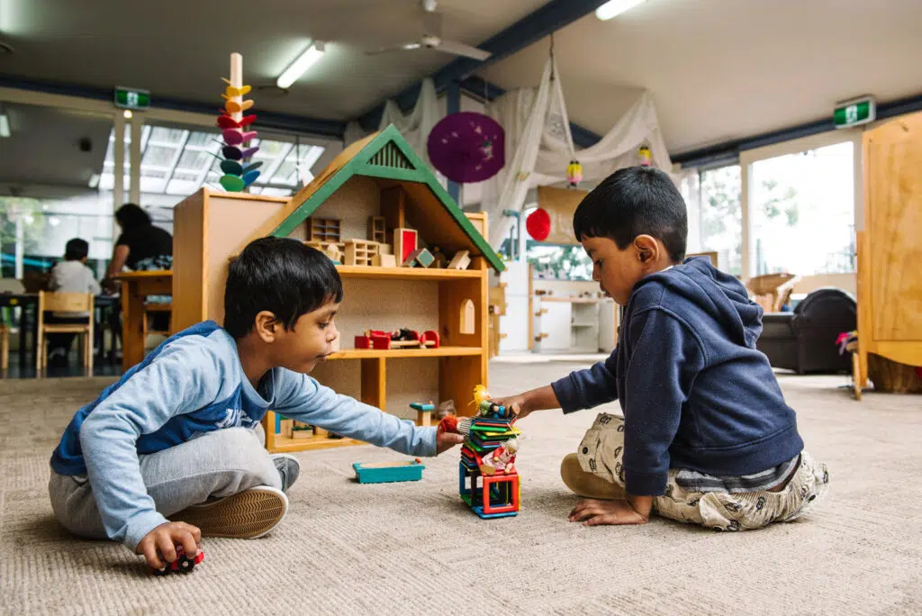 Children interacting at KU Westmead childcare