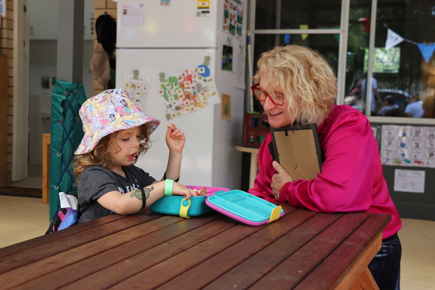 Maryanne Stuart Member for Heathcote speaking to KU Heathcote Child