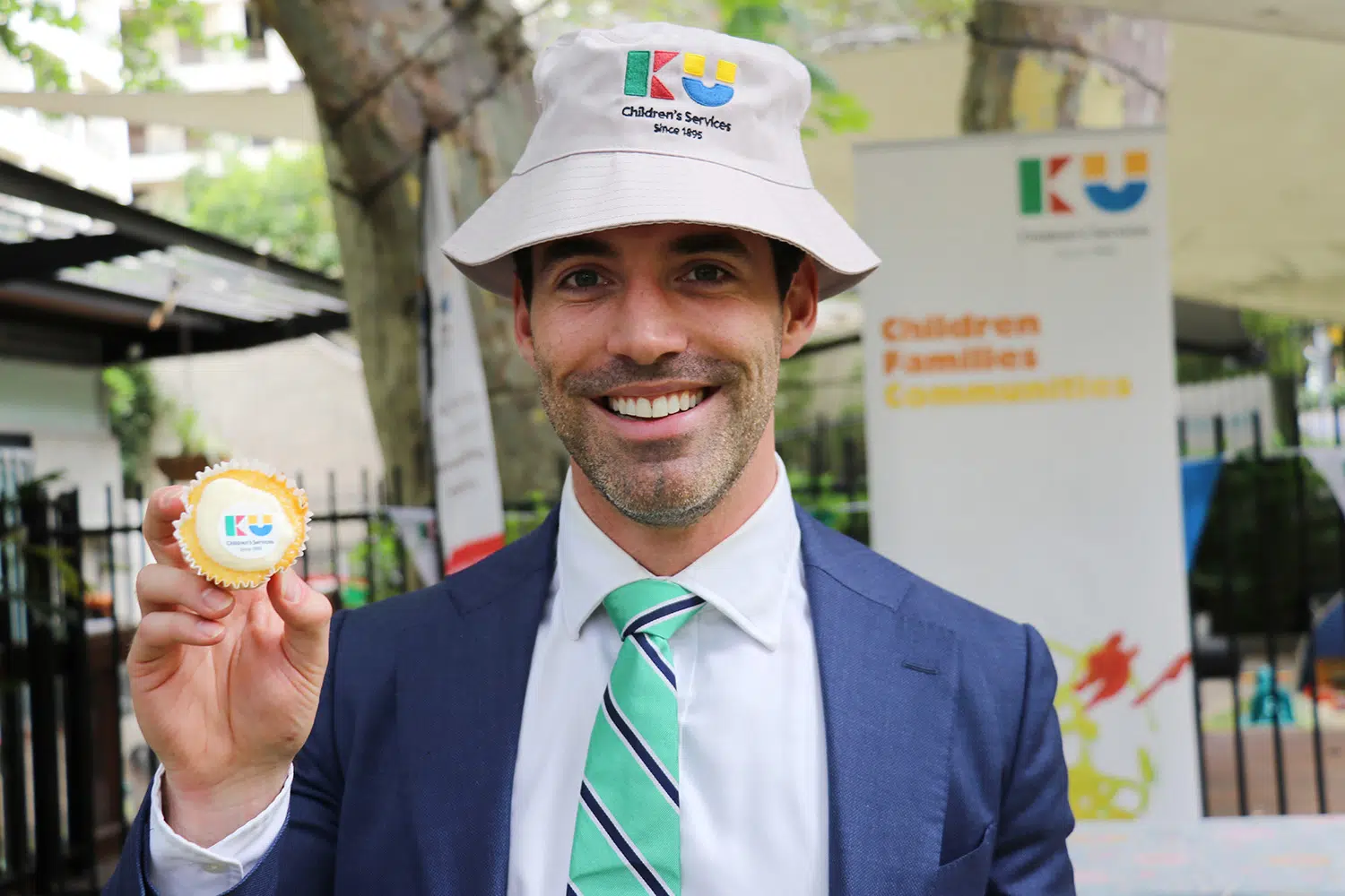 KU Phillip Park Preschool Celebrates 70th Anniversary 28 Zann Maxwell Deputy Lord Mayor Wearing KU bucket hat