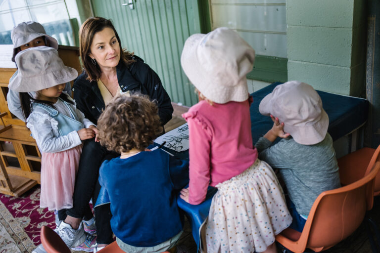 Learning and Development Articles 26 Educator engaging with children at Lane Cove childcare