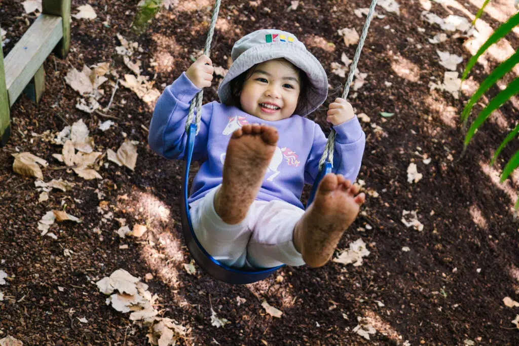 James Cahill Preschool - Child on swing