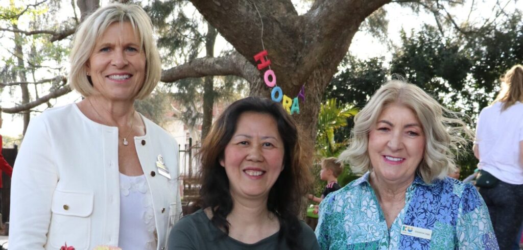 Mayor, Anne Marie Kimber; KU Children’s Services CEO, Christine Legg; and KU Mosman Director, Khanh Nguyen