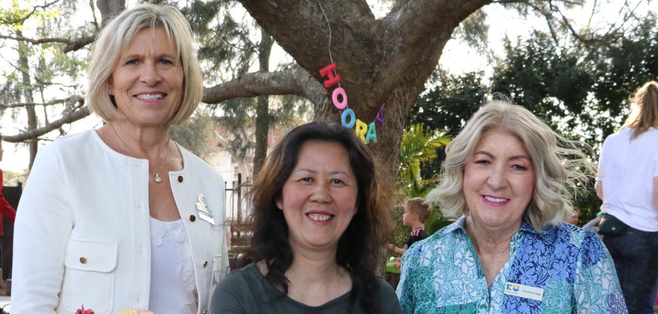 Mayor, Anne Marie Kimber; KU Children’s Services CEO, Christine Legg; and KU Mosman Director, Khanh Nguyen