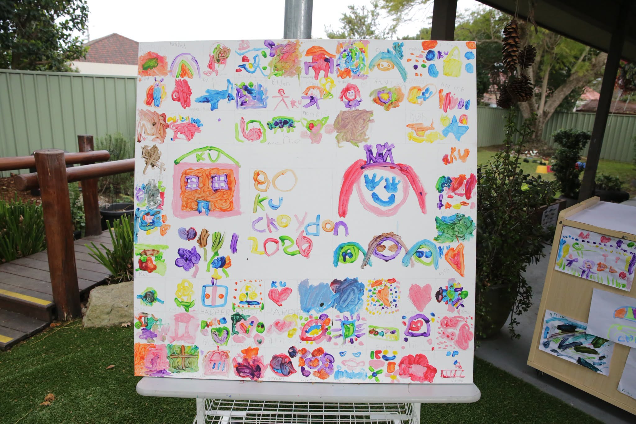 KU Croydon Preschool Celebrates 80 Years of Serving Children, Families and Community 6 KU Croydon Preschool painting by children for 80th anniversary